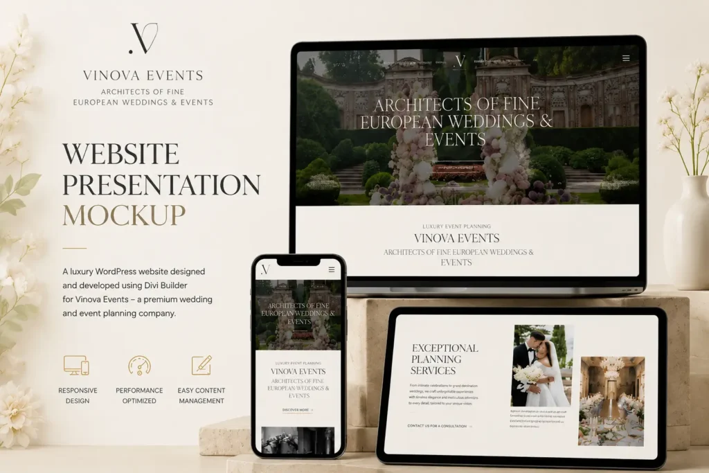 Crafting a Luxury Digital Experience for a Premium Wedding & Event Brand - Mahmud Jibon - WordPress Developer in Bangladesh