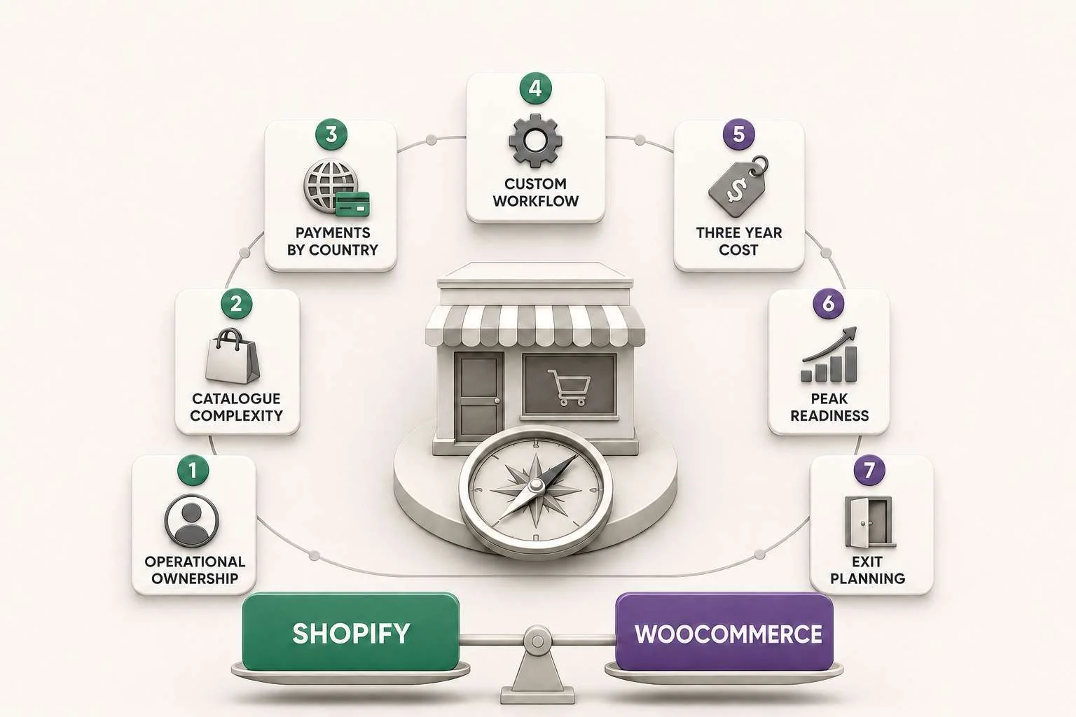 Shopify vs WooCommerce seven point ecommerce platform decision matrix | Mahmud Jibon | WordPress Developer in Bangladesh